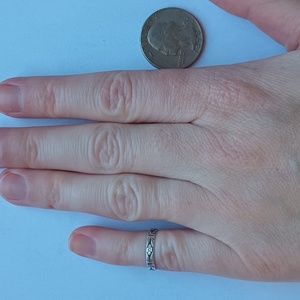 Sterling silver band ring for pinky or toe size 1.5